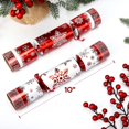 thumbnail image 2 of Adorno para fiesta de Navidad, diseño de copos de nieve rojos y blancos que no se rompen, 2 of 5