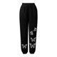 thumbnail image 4 of Gibobby pantalones deportivos Mujeres con bolsillos Ajuste holgado Elástico Cordón Joggers Pantalones Entrenamiento Casual Estampado de Pantalones holgados Correr Yoga Gimnasio (Negro, XL), 4 of 5