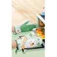 thumbnail image 3 of Shxx Green Left Handmicrowave Heat Insulation And Anti-scalding Silicone Gloves Thickened Kitchen Oven High Temperature Resistant Special Cartoon Glov, 3 of 4
