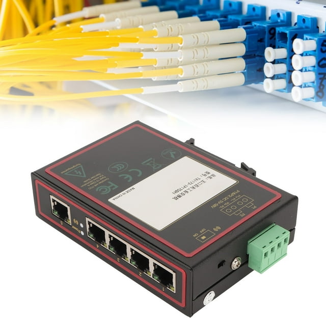 Industrial Ethernet Switch, Unmanaged Switch Self Adaptive 5 Ports For Industry