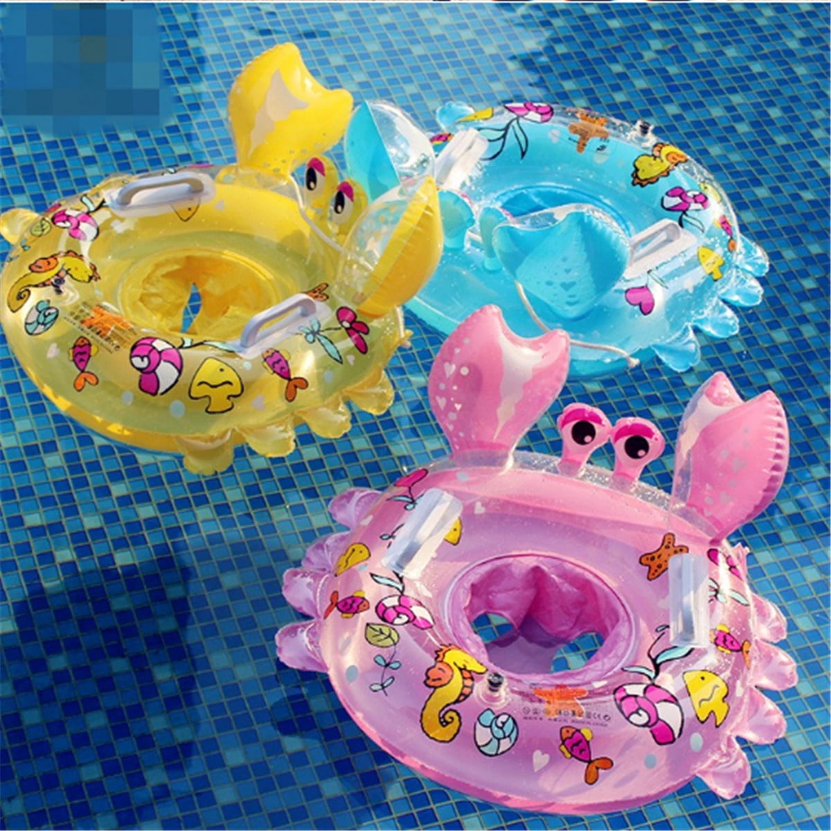 Mufee Swim Ring Baby Swim Seat Baby Buoyancy Aid with Swim Seat PVC for Toddler Buoyancy Aid Toys 6 Months to 36 Months Blue 1C