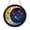 Acrylic 3.5 Inch, variant on Crescent Moon and Stars Stained Glass Suncatcher Window Hanging, Celestial Decorative Glass Art Panel with Night Sky Design, Round Sun Catcher Window Decor Ornament Gift Idea for Dreamers