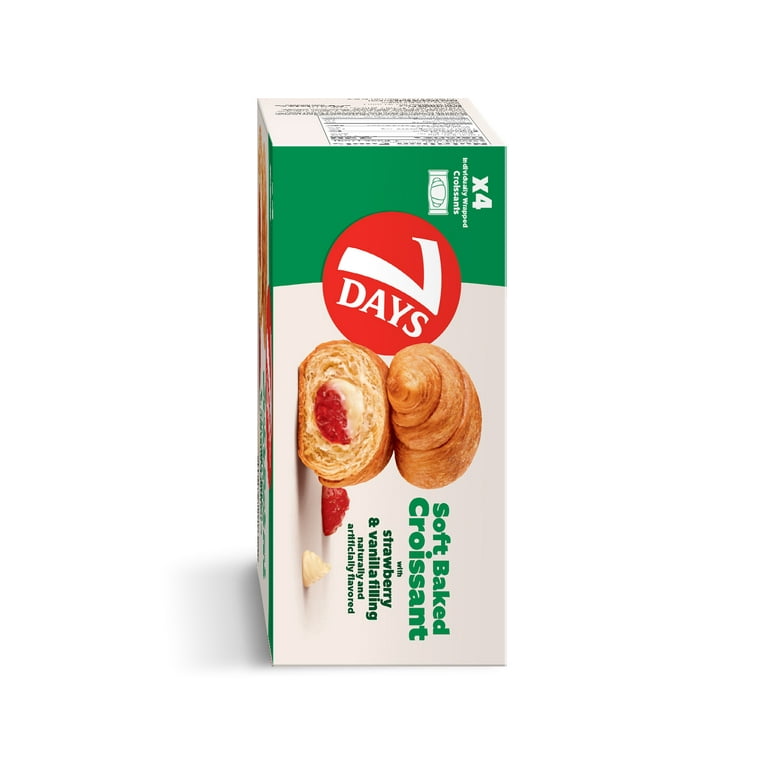 7Days Soft Croissant, Strawberry Vanilla (4 Pack), On The Go