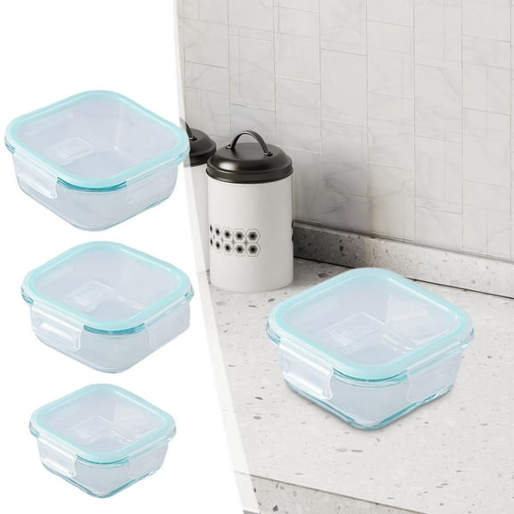 sruoe Bento Box, Lunch Boxes for Adults, bento box lunch, Portable Leakproof Heated Bento Container, Microwave Safe Heated Lunch Boxes for Storage Home Office Work Study, Glass