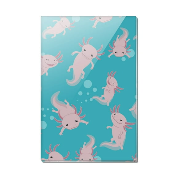 Cute Axolotl Mexican Walking Fish Rectangle Acrylic Fridge Refrigerator Magnet