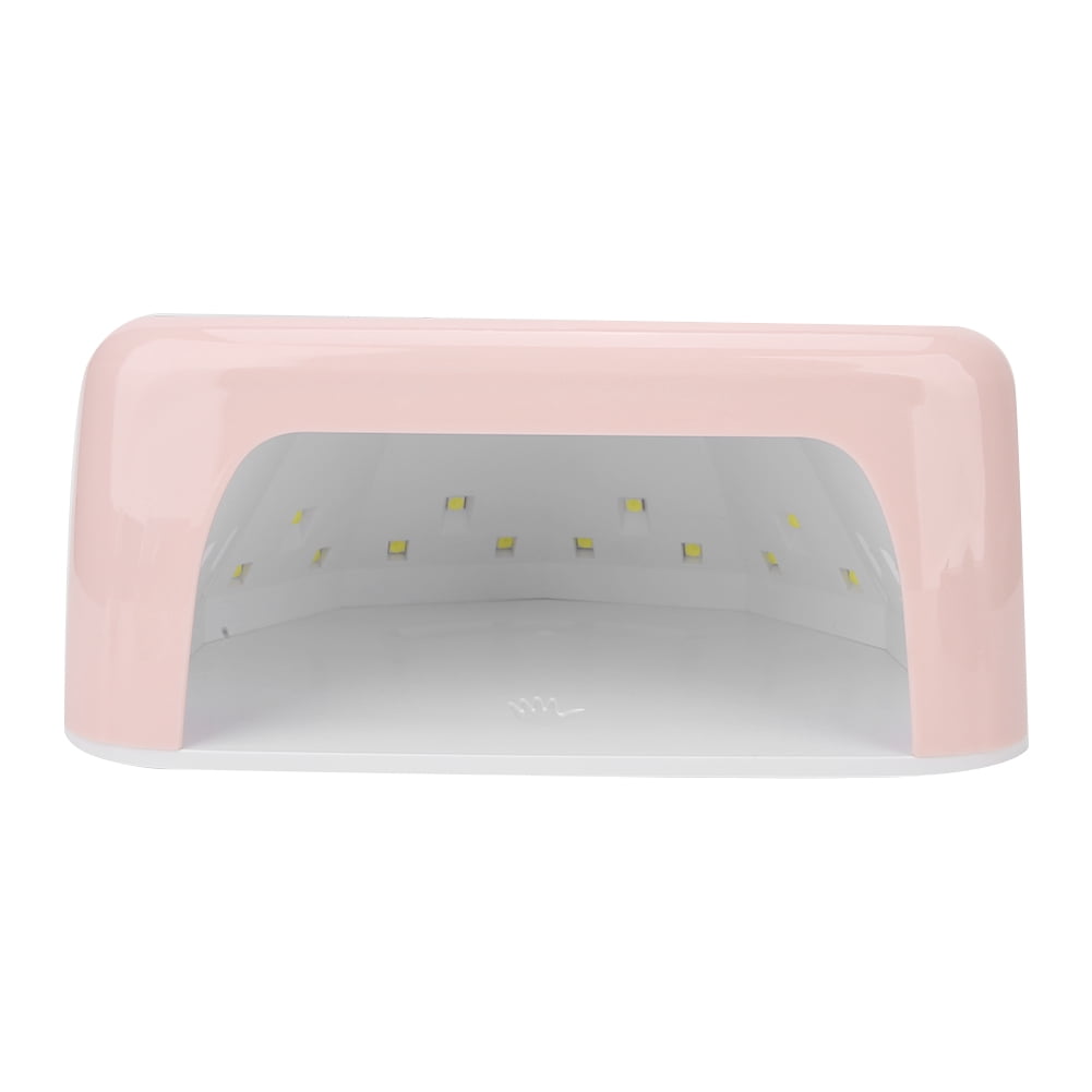 YAHHU 72W Nail Lamp Gel Nail Polish Dryer Quick Drying Nail Art Machine, Rechargeable, LED Display, Pink (10 inches / 25.4 cm)