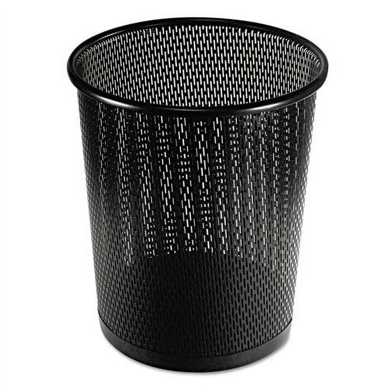 Urban Collection Punched Metal Wastebin, 20.24 oz, Perforated Steel, Black Urban Collection Punched Metal Wastebin, 20.24 oz, Perforated Steel, Black