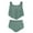 Green, variant on Two Piece Bikini Swimsuit for Women Ruffled Flounce Top with High Waisted Ruched Bathing Suit Tummy Control Bottom Army Green XXL