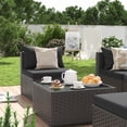 thumbnail image 2 of MRUAKA 7 Pieces Patio Furniture Set, Outdoor Furniture Sectional Rattan Sofa, Patio Couch with Glass Coffee Table for Backyard Garden Dark Grey, 2 of 7