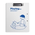 thumbnail image 2 of EGNMCR Storage Bins, Storage Containers A4 Folder Secretary Clipboard Document Hold Student Writing Pad Office Clipboard Storage Multifunctional Organizer Plasti c File Folder Board Clip, 2 of 7