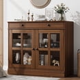 thumbnail image 1 of Gaderth Sideboard Buffet Cabinet With Storage,Modern Sideboard Cabinet With Glass Door,Farmhouse Console Table,Buffet Table With Drawer,Kitchen Coffee Bar Wine Bar Cabinet For Hallway Entryway, 1 of 9