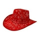 thumbnail image 2 of Sombrero de vaquero occidental navideño, sombrero de vaquera para fiesta, cosplay, actuación en el escenario. Copos de nieve blancos, 2 of 9