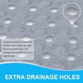 thumbnail image 4 of Buganda Bath Mat for Tub Non Slip, Extra Long Bath Mat with Drain Holes and Suction Cups, Machine Washable Shower Mat, 39"x15", Grey, 4 of 9