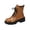 Ginger, variant on Women's Platform Combat Boots Stylish Fashion Lace-Up Ankle Short Bootie Punk Motorcycle Leather Boots for Fall Winter