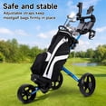 thumbnail image 5 of 3 Wheel Golf Push Cart, Lightweight Aluminum Golf Trolley with Phone/Cup/Umbrella Holders, Dual Scorecard Holder, Compact Quick Fold Golf Bag Cart for All Terrain, 5 of 10
