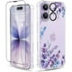 thumbnail image 1 of wonima11 for iPhone 17 Case,[3 in 1] with Screen Protector & Camera Lens Protector, Flower Pattern Design,Clear Soft Shockproof Slim Floral Phone Cover for Women Girls 2025 6.3" (Lavender/Purple), 1 of 1