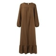thumbnail image 3 of Womens Abaya Long Sleeve Dress Prayer Clothes Casual Kaftan, 3 of 8