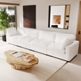 thumbnail image 3 of LovingAHome 118.11" Oversized Cloud Sectional Couch, 3 Seat Comfy Sofa Couch for Living Room, Beige, 3 of 9