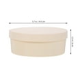 Color Baby Box WASHWEPE 2Pcs Round Wood Case White Solid Color Wooden Storage ...