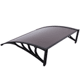 thumbnail image 2 of Tcbosik 40x35 Inch Window Awning Canopy, Polycarbonate Patio Cover for UV, Rain & Sunlight Protection, Brown & Black, 2 of 9