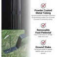 thumbnail image 6 of Proman Products FS17188 Galaxy II Indoor/Outdoor Room Divider (2-Panels, 36" w / panel), Water Repellent Fabric, Metal Frame, 74.25" W x 12" D x 71" H, Gray, 6 of 7