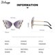 thumbnail image 5 of Gafas de sol de mariposa de diamante de lujo para mujer, gafas de sol Vintage sin montura, de gran tamaño, Y2K, 2024, 5 of 5