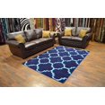 thumbnail image 5 of PREMIUM 3D Hand Carved Modern 5x8 5x7 Rug Contemporary 4518 Ocean Navy Blue, 5 of 9