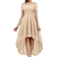 thumbnail image 1 of Dressystar Robe en Dentelle Épaules Dénudées Manches Courtes Robe de Cocktail Formelle, 1 of 6