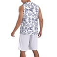 thumbnail image 5 of Gaeub World Travel2 Men's Mesh Basketball Jersey, Quick-Drying Sleeveless Top S-4XL, Loose Muscle Tank Top -XX-Large, 5 of 9