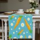 thumbnail image 5 of Camino de mesa de Pascua con estampado de conejitos de lino Mantel para el hogar Decoración para fiestas Mantel Mantel individual F, 5 of 5