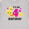 thumbnail image 4 of Inktastic Its My 4th Birthday with Smiling Emoticons Girls Long Sleeve Toddler T-Shirt, 4 of 5