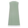 thumbnail image 5 of Hyknon Robes d'Été pour Femmes Mode Été Col Rond Sans Manches Fausses Deux Pièces Mini Robes Amples Couleur Unie Ligne A Fluides Robes de Plage, 5 of 5