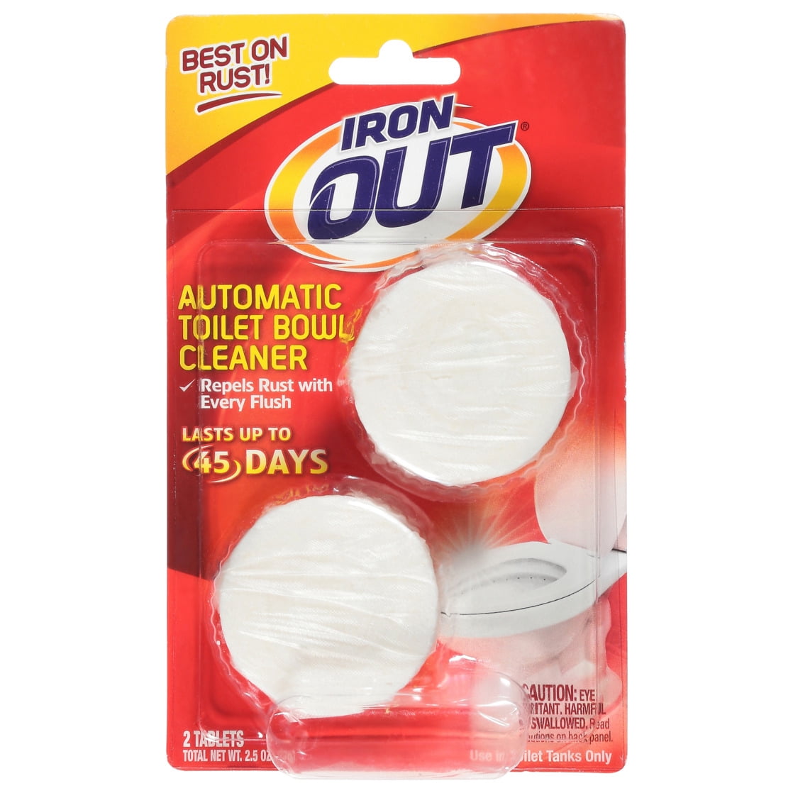 (2 pack) Iron OUT Automatic Toilet Bowl Cleaner Tablets, 2.5 oz, 2-Pack