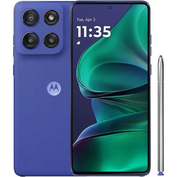 Restored Motorola moto g stylus 2025 128GB - Unlocked - Pantone Gibraltar Sea (Refurbished)