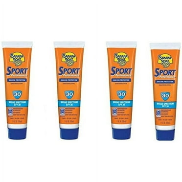 Banana Boat Sport Performance  Sunscreen, SPF 30, Travel Size, 1 Oz, 4 Pack