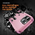 thumbnail image 7 of Compatible with Apple iPhone 16 Pro Max Case for Women Men, Military Grade Shockproof Drop Protection Anti-Scratch Bumper Rugged Matte Phone Case Cover for iPhone 16 Pro Max, Pink, 7 of 7