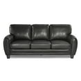 thumbnail image 2 of Lexicon Rubin Bonded Leather Sofa in Black, 2 of 5