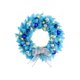 thumbnail image 2 of Corona navideña azul con luces LED a pilas | 20 bombillas de color blanco cálido | Adorno navideño artificial de 40 cm para puerta | Diseño de aguja y campana de plástico | Para uso en interiores y, 2 of 6