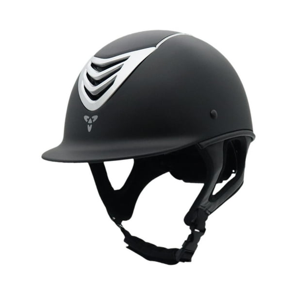 Casco de equitación para niños y adultos, transpirable, protector y con forro extraíble. Plata 58cm a 62cm