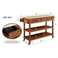 thumbnail image 5 of 56'' Rolling Kitchen Island With Storage, 2-sided Kitchen Island Cart On Wheels With 2 Drawers, Wine And Spice Rack, Large Kitchen Cart For Home Kitchen Dining Room, 5 of 9