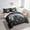 Black Gray, variant on Erosebridal Gradient Gamepad Bed in a Bag Twin Size, Neon Cyan Futuristic Cubes Bed Set, Game Room Decoration, Reversible 7 Pieces