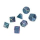 thumbnail image 3 of Juego de dados de varias caras, juego de mesa de Metal galvanizado, dados poliédricos, Kit para Bar, hogar, esmalte azul, 7 Uds., 3 of 14