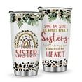 thumbnail image 1 of Jekeno Sisters Gifts from Sister Mother 's Day Gifts for Sister Funny Sister Gifts Birthday Gifts for Sister 20oz Floral Sister Stainless Steel Tumbler Gift For Best Friend Women, 1 of 6