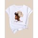 thumbnail image 4 of Camiseta deportiva de manga corta con estampado de paisaje playero, cuello redondo, informal, para entrenamiento, ropa deportiva para mujer, para tiempo libre., 4 of 7
