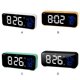 thumbnail image 4 of Cateissary Reloj Digital LED, temperatura, humedad, música, herramientas de sincronización, recargable, inalámbrico, superficie de espejo, reloj de Electrónica Amarillo, 4 of 6