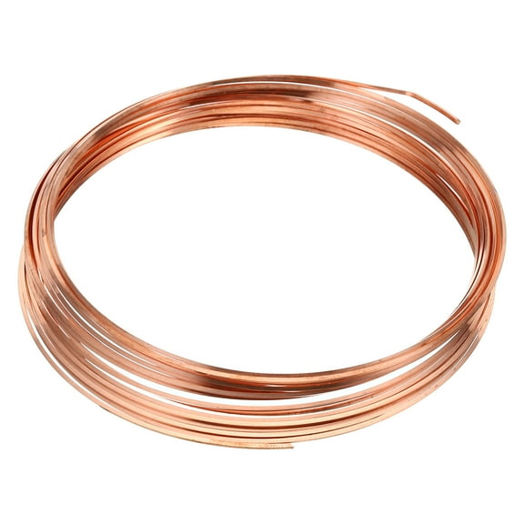 Uxcell Half Hard Copper Wire, 18Gauge/1.0*1.0mm Diameter 6m Half Round Craft Wire