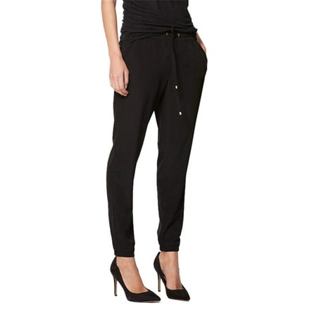 Womens Black Cropped Pants - Women's Casual Chffion Harem Elastic High Waist OL Loose Cropped Pants