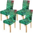 thumbnail image 1 of RYLABLUE Abstract Blue Wave Sea Design Stretch Chair Cover Protector Seat Slipcover for Dining Room Hotel Wedding Party Set of 4, 1 of 5