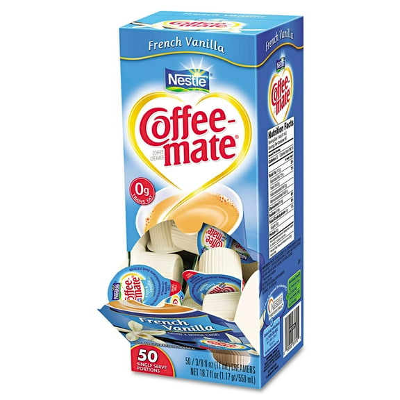 Nestle Coffee-mate Liquid Creamer Singles, French Vanilla (50 ct.)- (pack of 2)