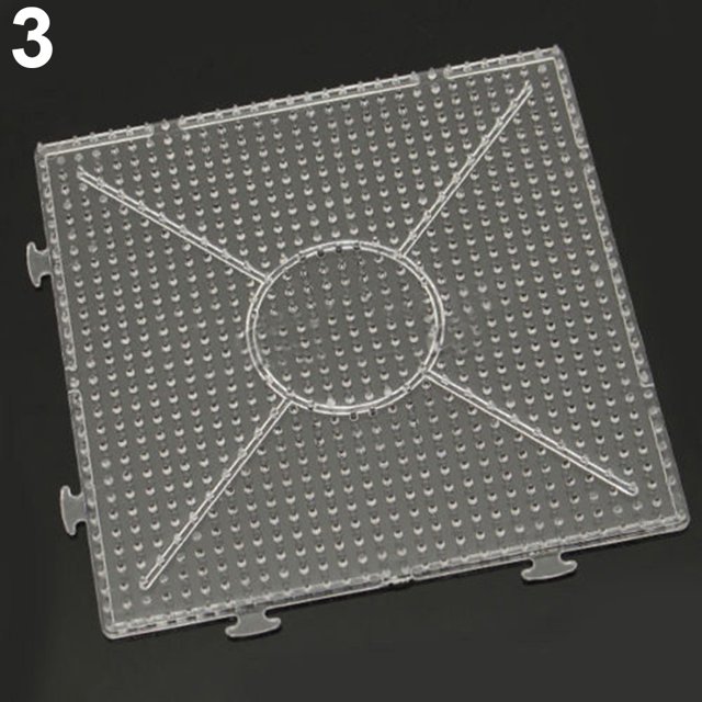 Essen Planche à Picots Ronde Carrée Hexagonale Transparente Grande pour Perles à Fusible Hama Jouet pour Enfants